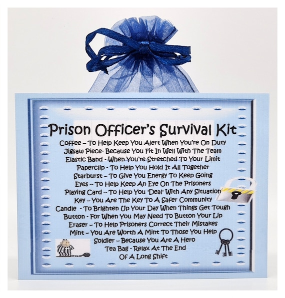Prison Officers Survival Kit Fun Novelty Gift & Card - Etsy UK