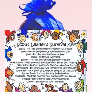 Survivalkit scoutleider ~ Leuk nieuw cadeau en kaartalternatief | Verjaardagscadeau | Wenskaarten | Gepersonaliseerde cadeau | Aandenken