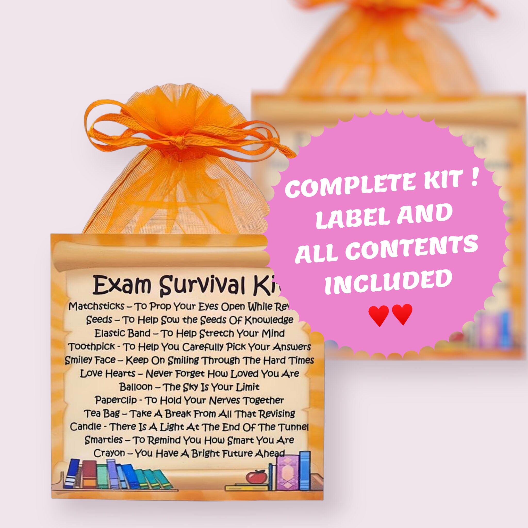 Exam Survival Kit ~ Fun Novelty Gift and Card Alternative | Good