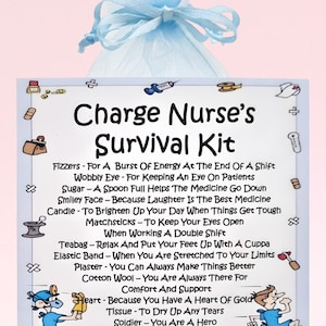 Charge Survival Kit voor verpleegster ~ Leuk nieuw cadeau en kaartalternatief | Verjaardagscadeau | Wenskaarten | Gepersonaliseerde verpleegstercadeau
