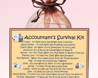 Accountant's Survival Kit ~ Fun Novelty Gift & Card | Birthday Present | Greeting Cards | Thank You | Personalised Accountant Gift