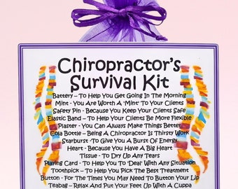Chiropractor's Survival Kit ~ Fun Novelty Gift & Card | Birthday Present | Greeting Cards | Unique Personalised Gift for a Chiropractor