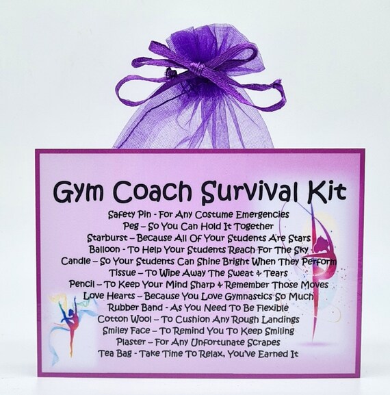 Gym Coach Survival Kit Fun Novelty Gift & Card Alternative / Etsy