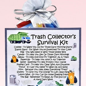Trash Collector's Survival Kit ~ Leuk nieuw cadeau en kaartalternatief | Verjaardagscadeau | Wenskaarten | Gepersonaliseerde cadeau | Bedankt