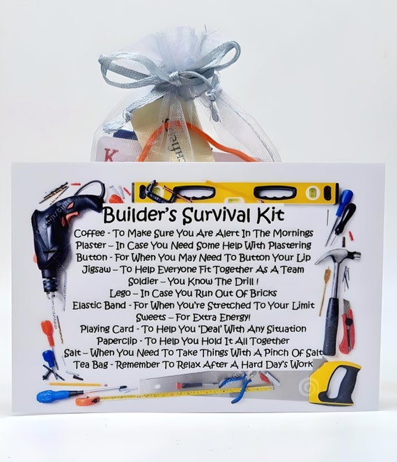 Working From Home Survival Kit Fun Novelty Gift & Card Alternative Present  Birthday Greeting Cards Unique Gift Secret Santa 