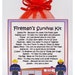 Fireman's Survival Kit Fun Novelty Gift &amp; Card - Etsy