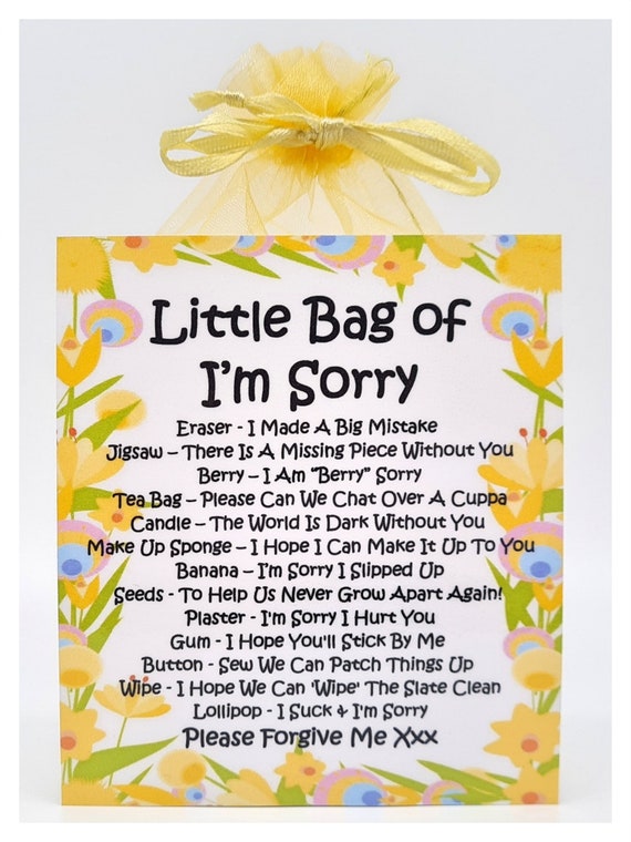 Little Bag Of Im Sorry A Unique Way To Apologise Sorry Etsy Little Bag Of Im Sorry A Unique Way To Apologise Sorry Etsy