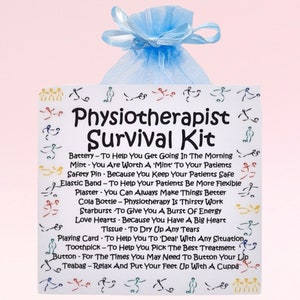 Physiotherapist Survival Kit ~ Fun Novelty Gift & Card | Birthday Present | Greeting Cards | Personalised Physiotherapist Gift | Keepsake