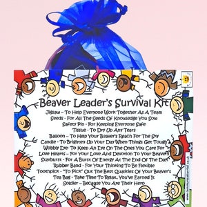 Beaver Leader&#39;s Survival Kit ~ Fun Novelty Gift & Card Alternative | Birthday Present | Greeting Cards | Thank You | Personalised Gift