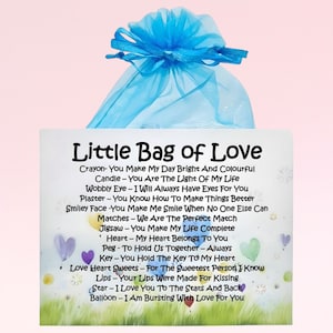 Little Bag of Love NEW ~ Unique Fun Novelty Gift & Greetings Card Alternative | Keepsake | Personalised Valentine's Gift | Send Love