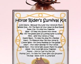 Horse Rider's Survival Kit ~ Fun Novelty Gift & Card | Birthday Present | Greeting Cards | Personalised Gift | Keepsake for a Horse Lover