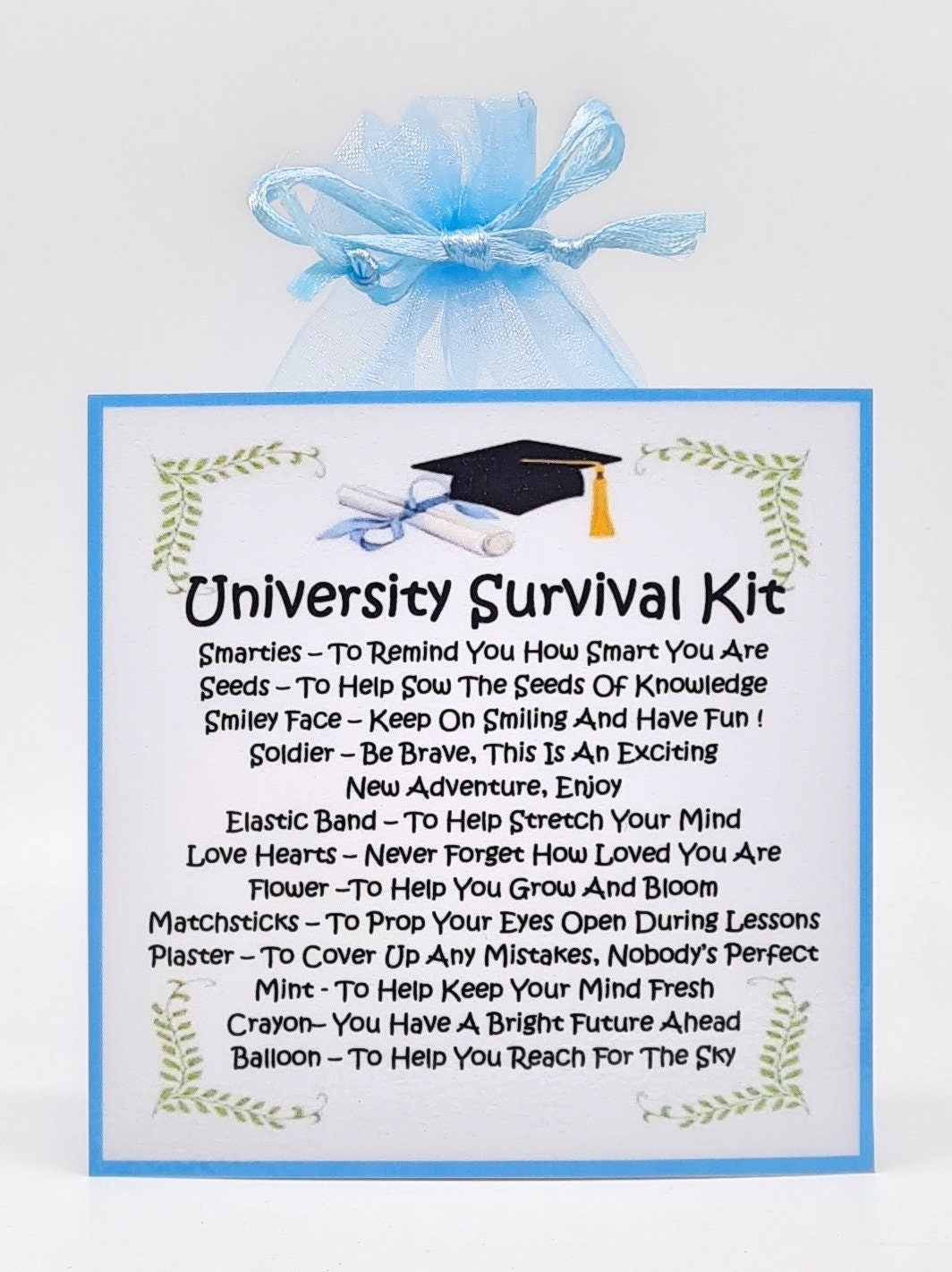 Fun Novelty Gift & Card Alternative Vet's Survival Kit Keepsake