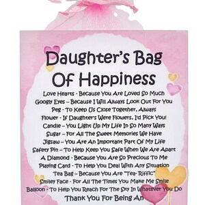 Daughter's Survival Kit (Bag of Happiness) ~ Fun Novelty Gift & Card Alternative | Birthday Present | Greeting Cards | Personalised Keepsake