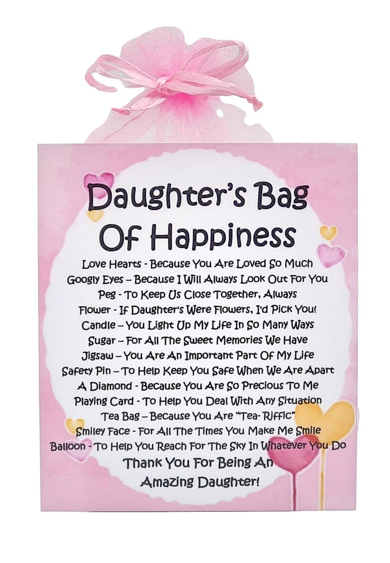 Daughter's Survival Kit (Bag of Happiness) ~ Fun Novelty Gift & Card Alternative | Birthday Present | Greeting Cards | Personalised Keepsake