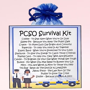 PCSO Survival Kit ~ Lustiges Geschenk & Kartenalternative | Geburtstagsgeschenk | Grußkarten | Personalisiertes Geschenk für einen PCSO | Erinnerungsstück