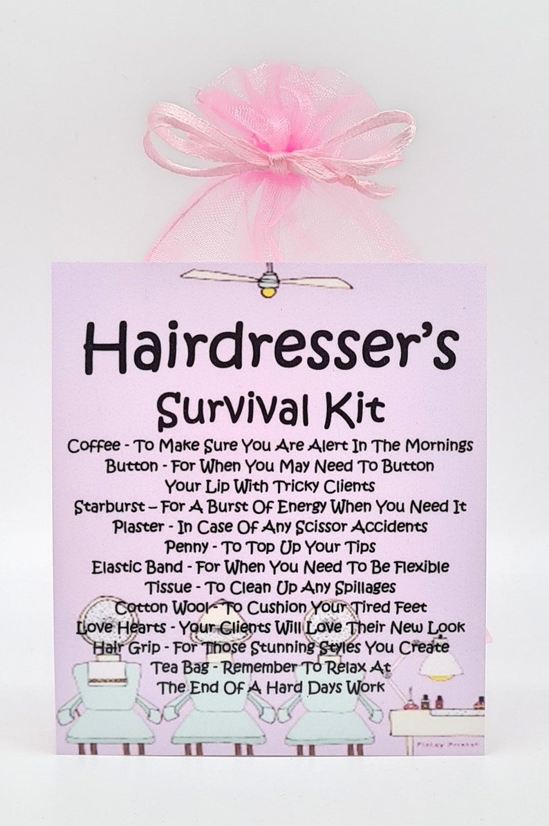Hairdresser's Survival Kit Fun Novelty Gift & Card Etsy