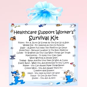 Survivalkit voor zorgverleners ~ Leuk nieuwigheidscadeau en -kaart | Verjaardagscadeau | Wenskaarten | Gepersonaliseerde aandenken