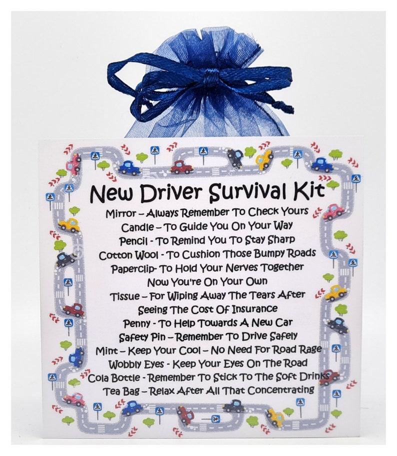 New Driver Survival Kit Fun Novelty Congratulations Gift & Etsy