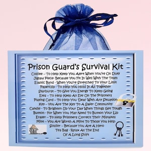 Prison Guard&#39;s Survival Kit ~ Fun Novelty Gift & Card Alternative | Birthday Present | Greeting Cards | Personalised Gift | Keepsake