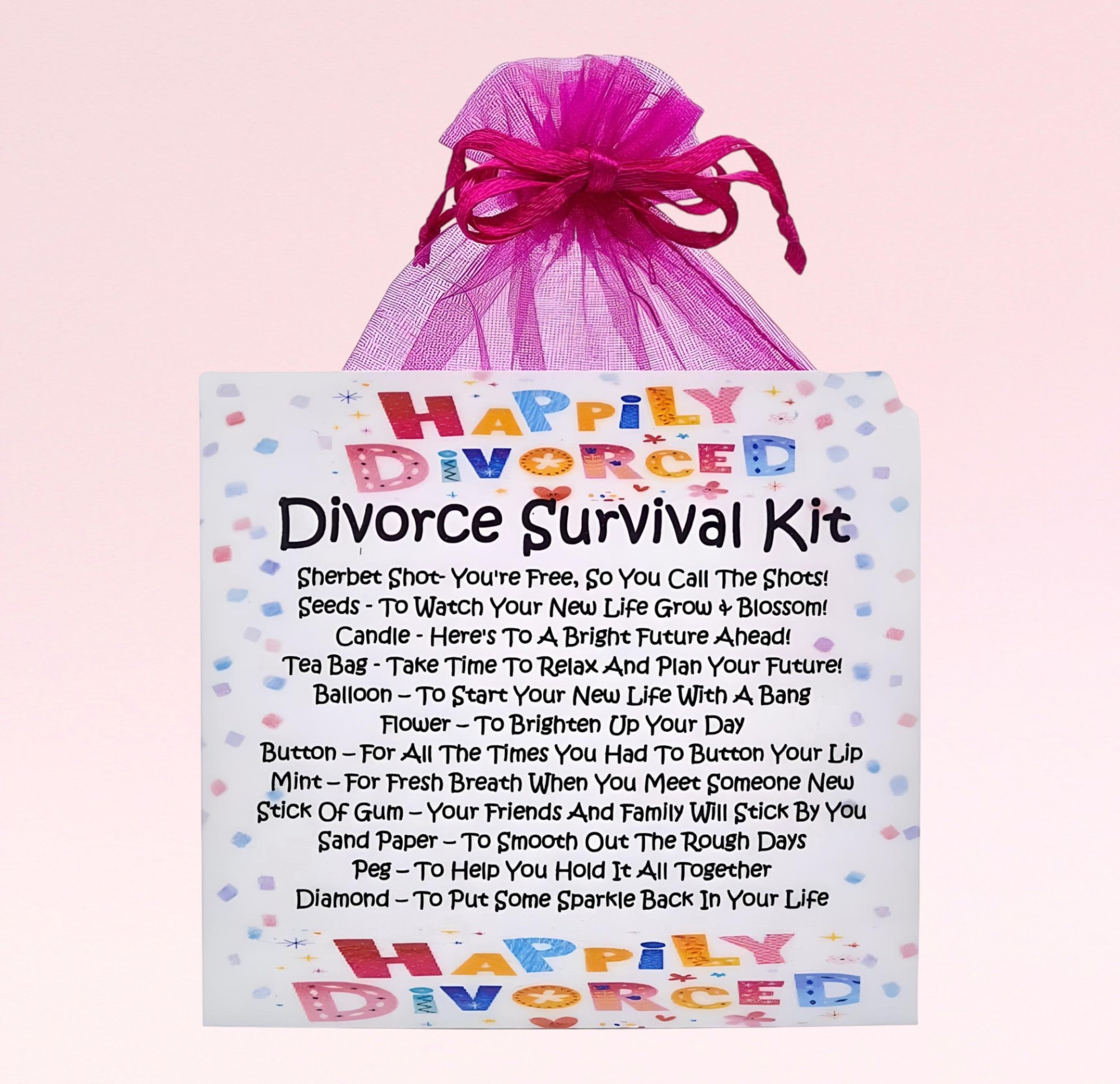 Divorce Survival Kit ~ Fun Novelty Gift & Card | Present | Greeting ...