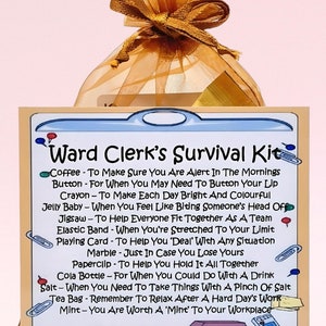 Trousse de survie pour greffier de paroisse ~ alternative amusante au cadeau et à la carte | Cadeau d'anniversaire | Cartes de voeux | Cadeau personnalisé pour greffier de paroisse