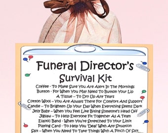 Funeral Director's Survival Kit ~ Fun Novelty Gift & Card Alternative | Birthday Present | Greeting Cards | Unique Personalised Gift