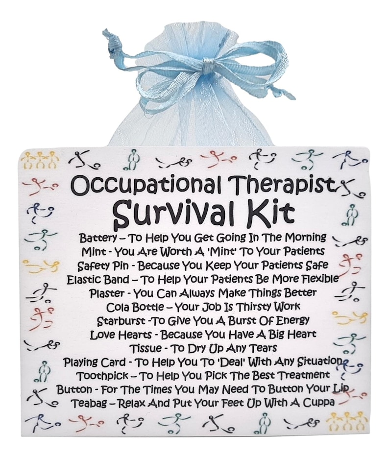 Occupational Therapist Survival Kit ~ Fun Novelty Gift & Card Alternative | Birthday Present | Greeting Cards | Personalised Thank You Gift