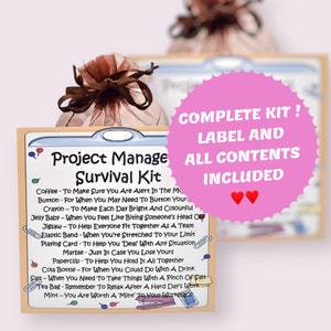 Project Manager's Survival Kit ~ Fun Novelty Gift & Card Alternative ...