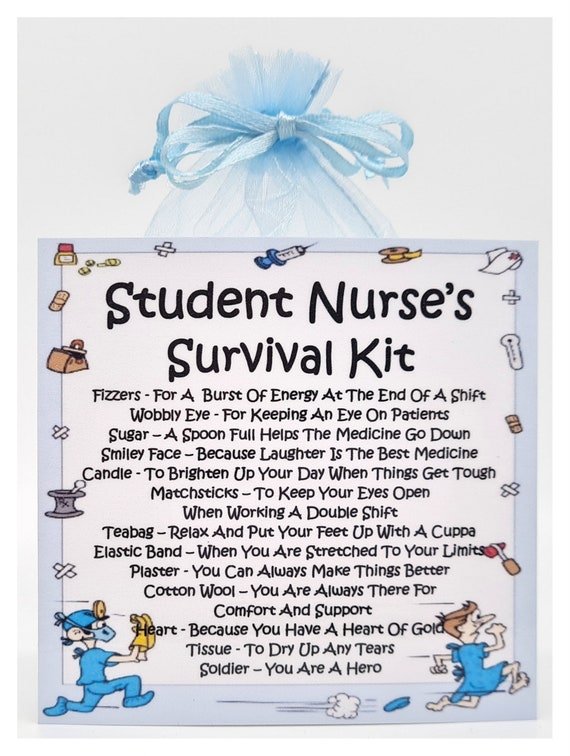 Kit de survie pour étudiante infirmière Cadeau et carte amusants Cadeau de  Noël Anniversaire Cartes de vœux Cadeau dinfirmière étudiante Père Noël  secret -  Canada