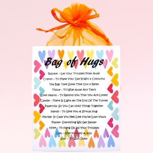 Bag of Hugs ~ Fun Novelty Gift & Card Alternative | Birthday Present | Greeting Cards | Personalised Keepsake | Send Virtual Hugs