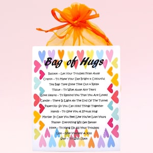 Bag of Hugs ~ Fun Novelty Gift & Card Alternative | Birthday Present | Greeting Cards | Personalised Keepsake | Send Virtual Hugs