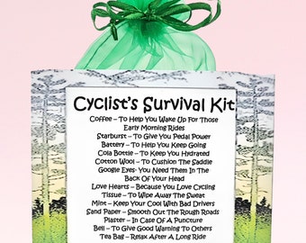 Cyclist's Survival Kit ~ Fun Novelty Gift & Card | Birthday Present | Greeting Cards | Gift for a Cyclist | Personalised Keepsake