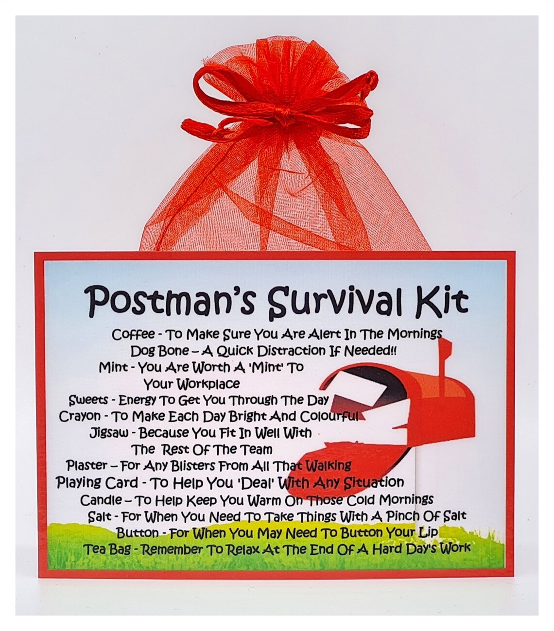 Postman's Survival Kit Fun Novelty Gift & Card/ Keepsake Etsy