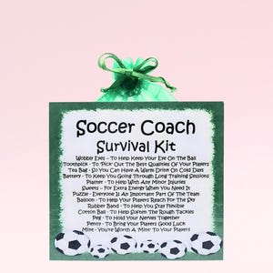 Survivalkit voetbalcoach ~ Leuk nieuwigheidscadeau en kaart | Verjaardagscadeau | Wenskaarten | Bedankt | Gepersonaliseerde cadeau voor een voetbalcoach