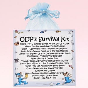 Kit de survie d'ODP ~ alternative amusante au cadeau et à la carte | Cadeau d'anniversaire | Cartes de voeux | Merci | Cadeau personnalisé pour un ODP
