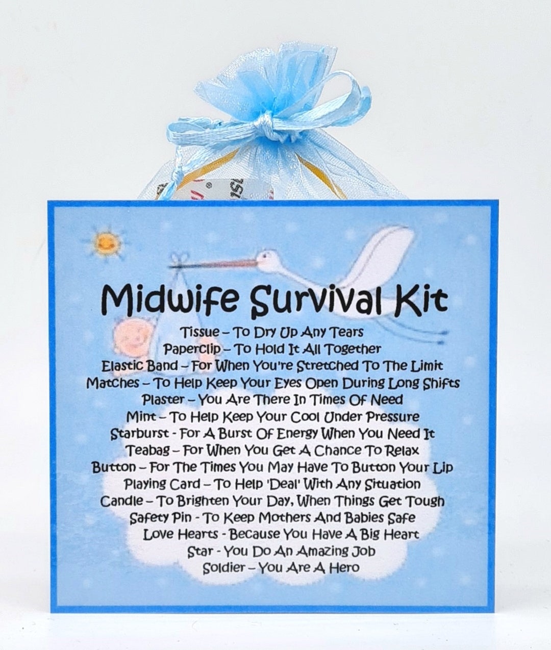 Midwife Survival Kit Fun Novelty Gift &amp; Card Alternative Birthday ...