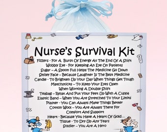 Nurse's Survival Kit ~ Fun Novelty Gift & Card Alternative | Birthday Present | Greeting Cards | Personalised Gift for a Nurse | Keepsake