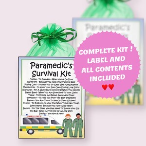 Paramedic's Survival Kit ~ Fun Novelty Gift & Card Alternative | Birthday Present | Greeting Cards |  Personalised Gift for a Paramedic