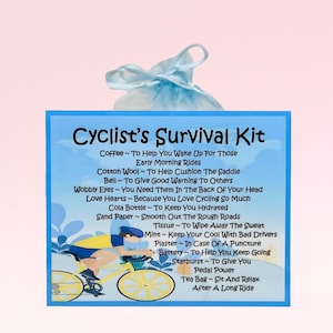 Kit de supervivencia para ciclistas (nuevo) ~ Regalo y tarjeta novedosos y divertidos / Regalo de cumpleaños / Tarjetas de felicitación / Regalo para ciclistas / Recuerdo