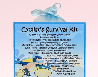 Cyclist's Survival Kit (New ) ~ Fun Novelty Gift & Card | Birthday Present | Greeting Cards | Gift for a Cyclist | Keepsake