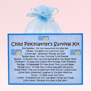 Kit de sobrevivência do psiquiatra infantil ~ Presente e cartão divertidos e inovadores | Presente de aniversário | Cartões comemorativos | Presente de psiquiatra | Obrigado