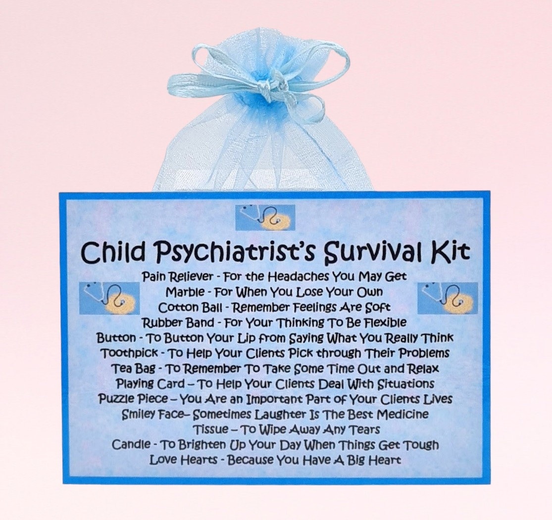 Child Psychiatrist’s Survival Kit ~ Fun Novelty Gift & Card | Birthday Present | Greeting Cards | Psychiatrist Gift | Thank You