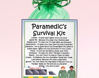Sanitäter Survival Kit ~ Fun Novelty Geschenk & Kartenalternative | Geburtstagsgeschenk | Grußkarten |  Personalisiertes Geschenk für einen Sanitäter
