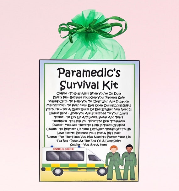Paramedic's Survival Kit ~ Fun Novelty Gift & Card Alternative | Birthday Present | Greeting Cards |  Personalised Gift for a Paramedic