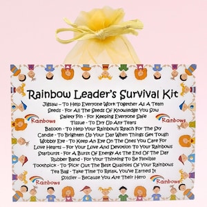 Kit de supervivencia para líderes del arcoíris: regalo y tarjeta novedosos y divertidos, regalo de cumpleaños, tarjetas de felicitación, regalo de agradecimiento, recuerdo personalizado