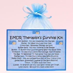 Survivalkit voor EMDR-therapeut ~ Leuk nieuw cadeau en kaartalternatief | Verjaardagscadeau | Wenskaarten | Bedankt | Gepersonaliseerde cadeau