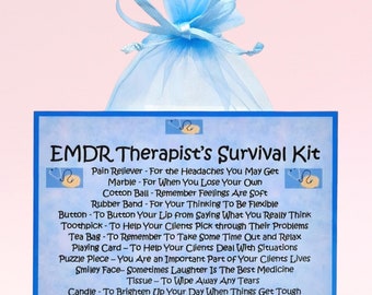 Kit de supervivencia para terapeutas EMDR: regalo original y divertido, alternativa a las tarjetas, regalo de cumpleaños, tarjetas de felicitación, agradecimiento y regalo personalizado.