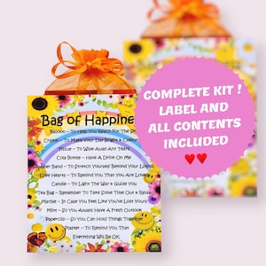 Bag of Happiness ~ Fun Novelty Gift & Card | Birthday Present | Greeting Cards | Keepsake | Cheer Up Gift | Friend Birthday | Keepsake