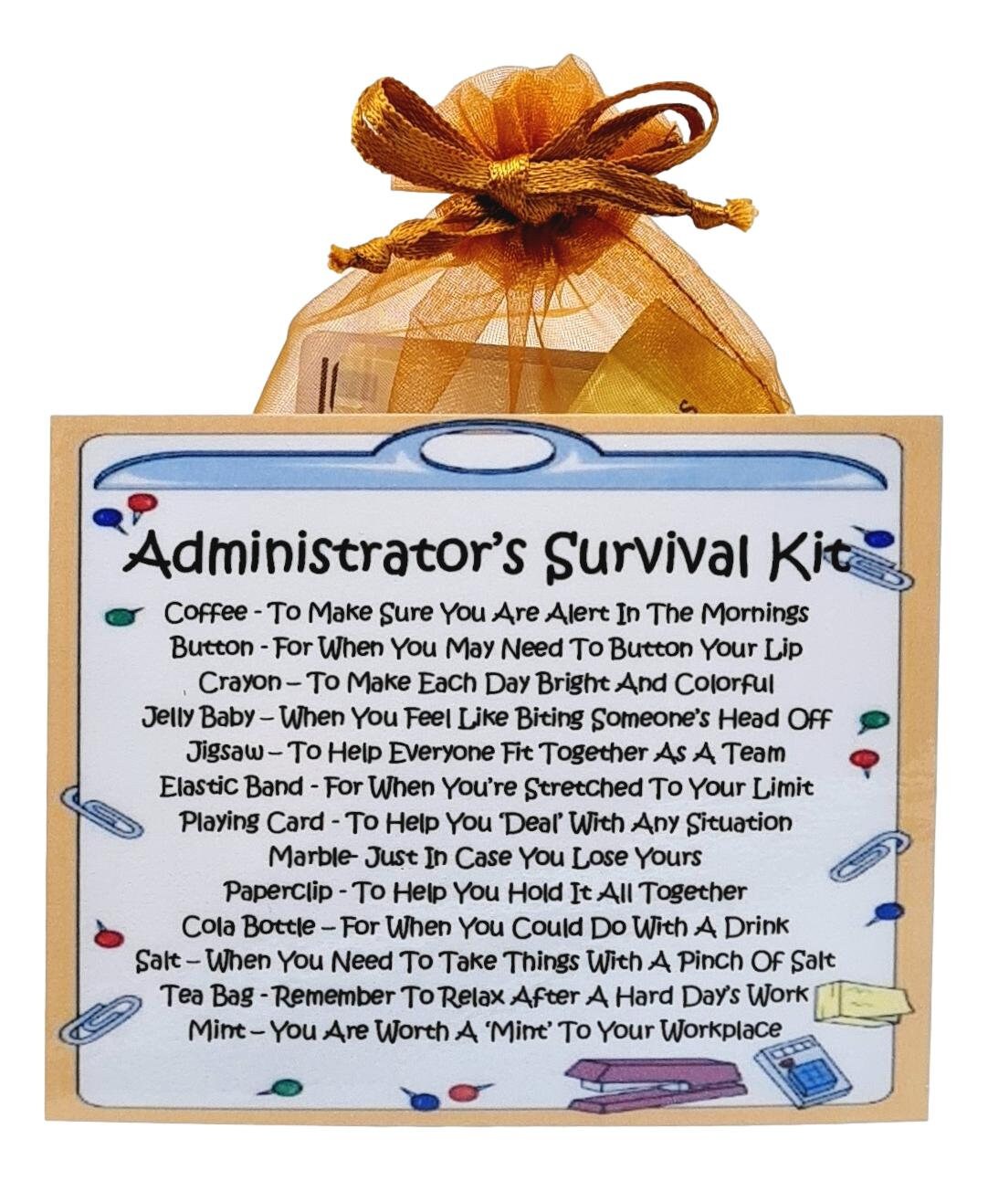 Baker's Survival Kit Fun, Novelty Gift & Card Alternative Xmas Present  Birthday Greeting Cards Unique Baker Gift Secret Santa 