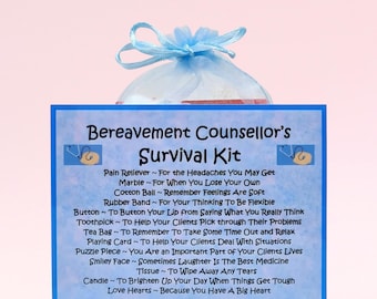 Bereavement Counsellor’s Survival Kit ~ Novelty Gift & Card Alternative | Birthday Present | Greeting Cards |  Personalised Counsellor Gift